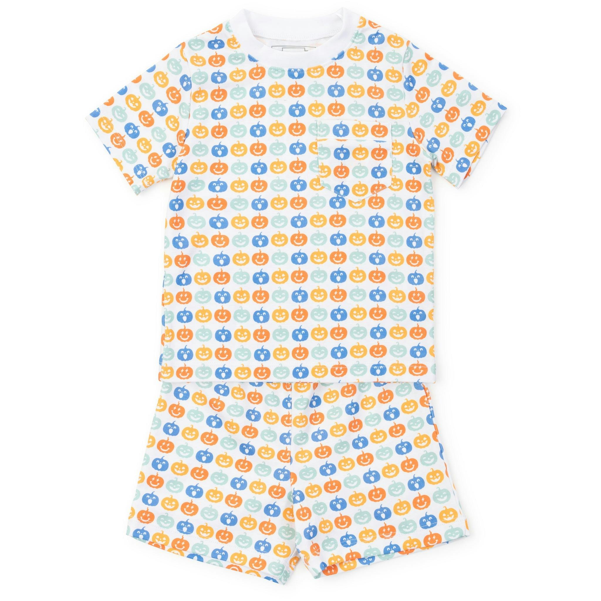 Charles Boys' Short Set - Preppy Pumpkins Cool