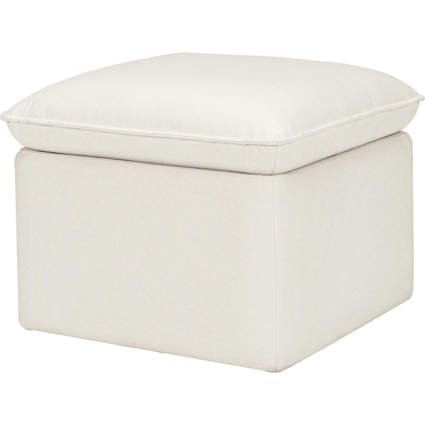 Cali Eco-Performance Fabric Storage Ottoman With USB Port