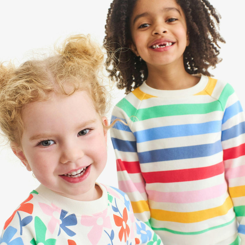 Kids sweatshirt in candy stripe