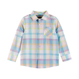 Plaid Buttondown  Two-Faced Shirt and Pants Set