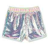 Blue Powder Sequin Beach Glass Shorts