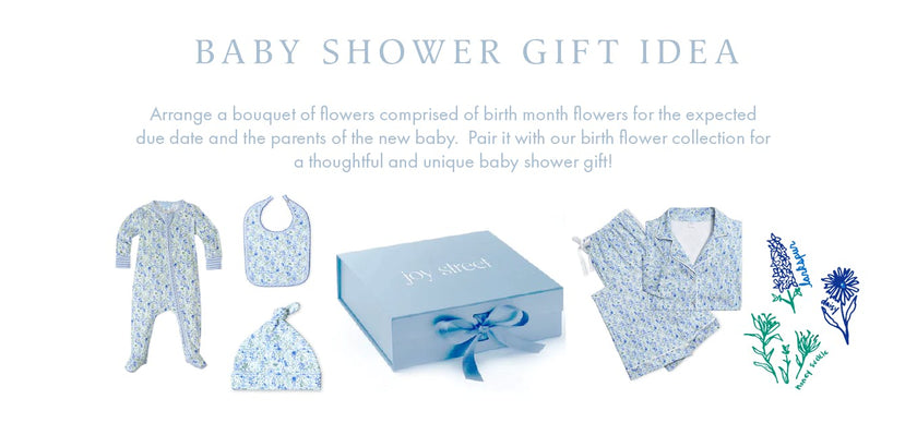 Birth Flowers Zip Baby Onesie