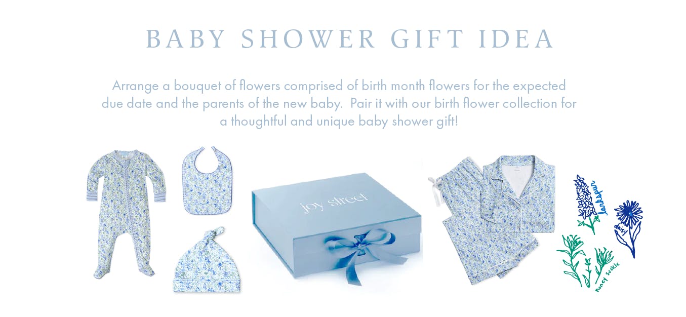 Birth Flowers Zip Baby Onesie