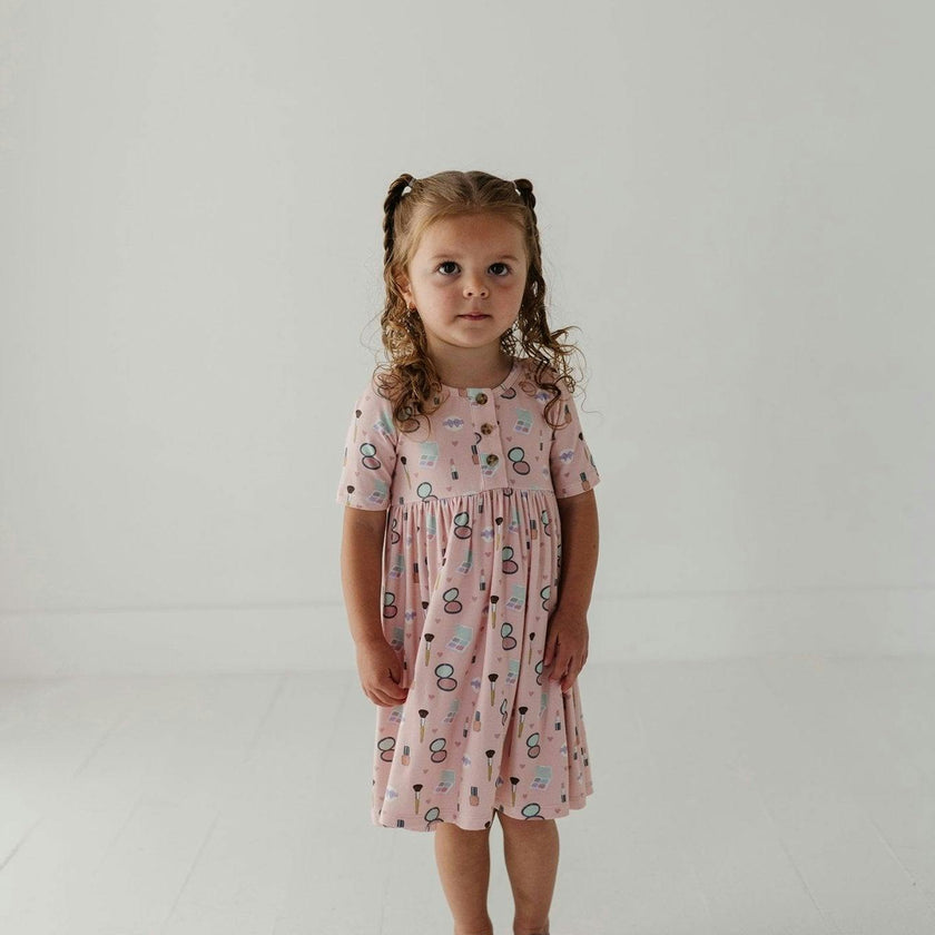 Short Sleeve Henley Dress