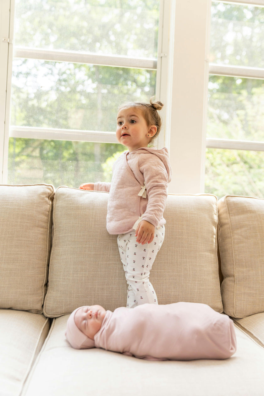 Bebe Bella Ribbed Blanket and Hat Two Piece Set