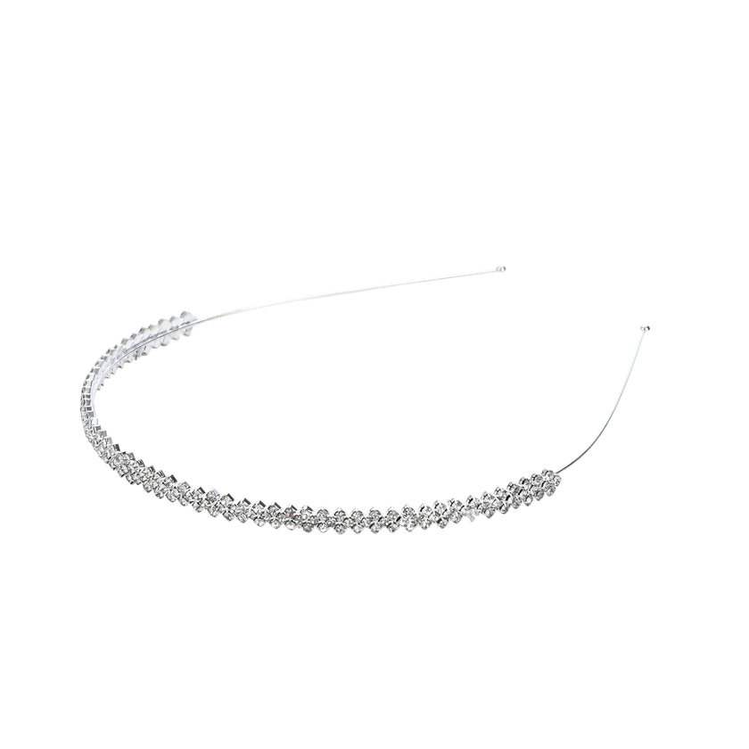 Silver Crystal Row Headband