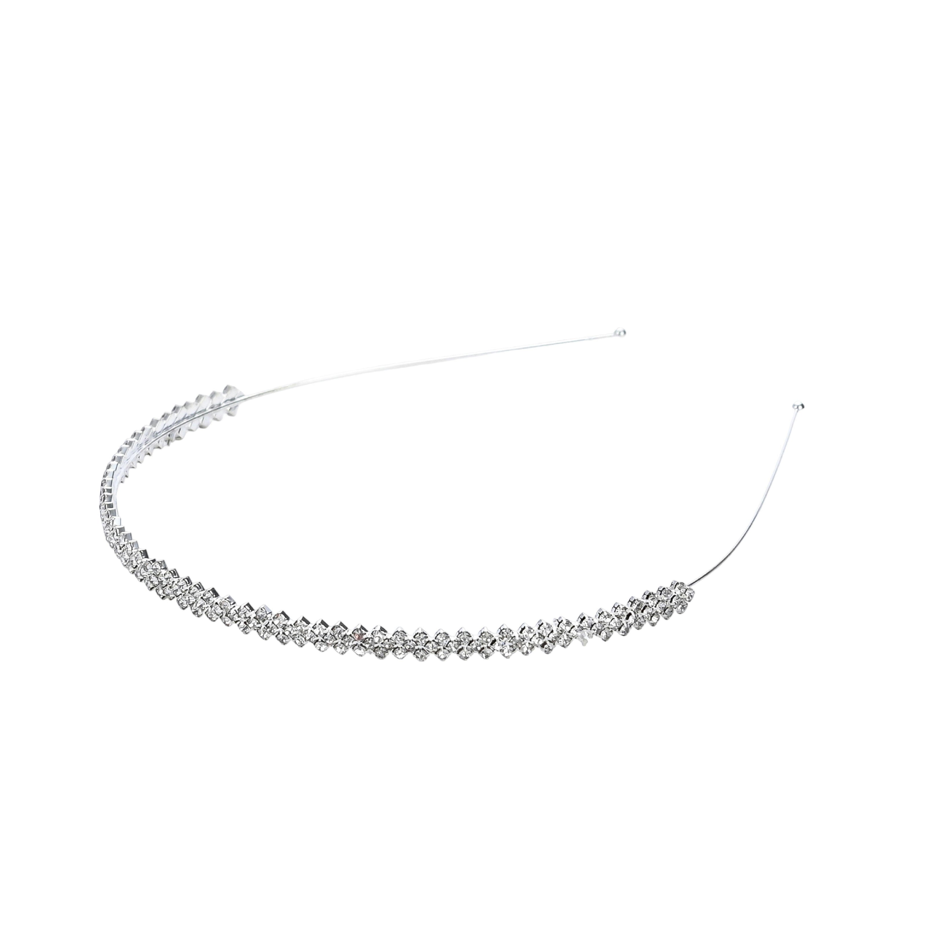 Silver Crystal Row Headband