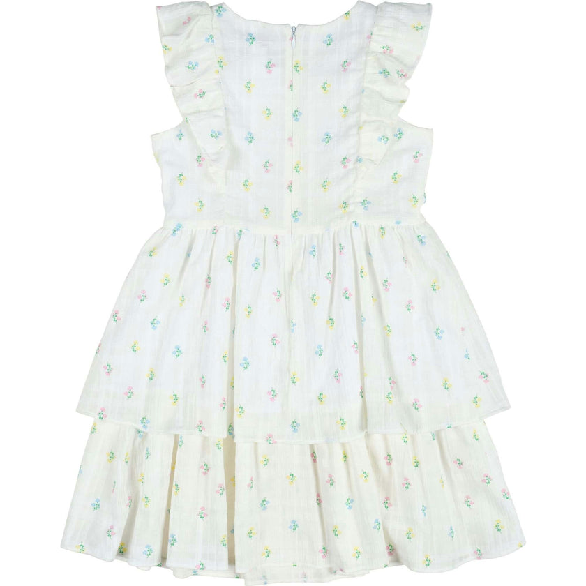 Printed Floral Dress With Ruffles