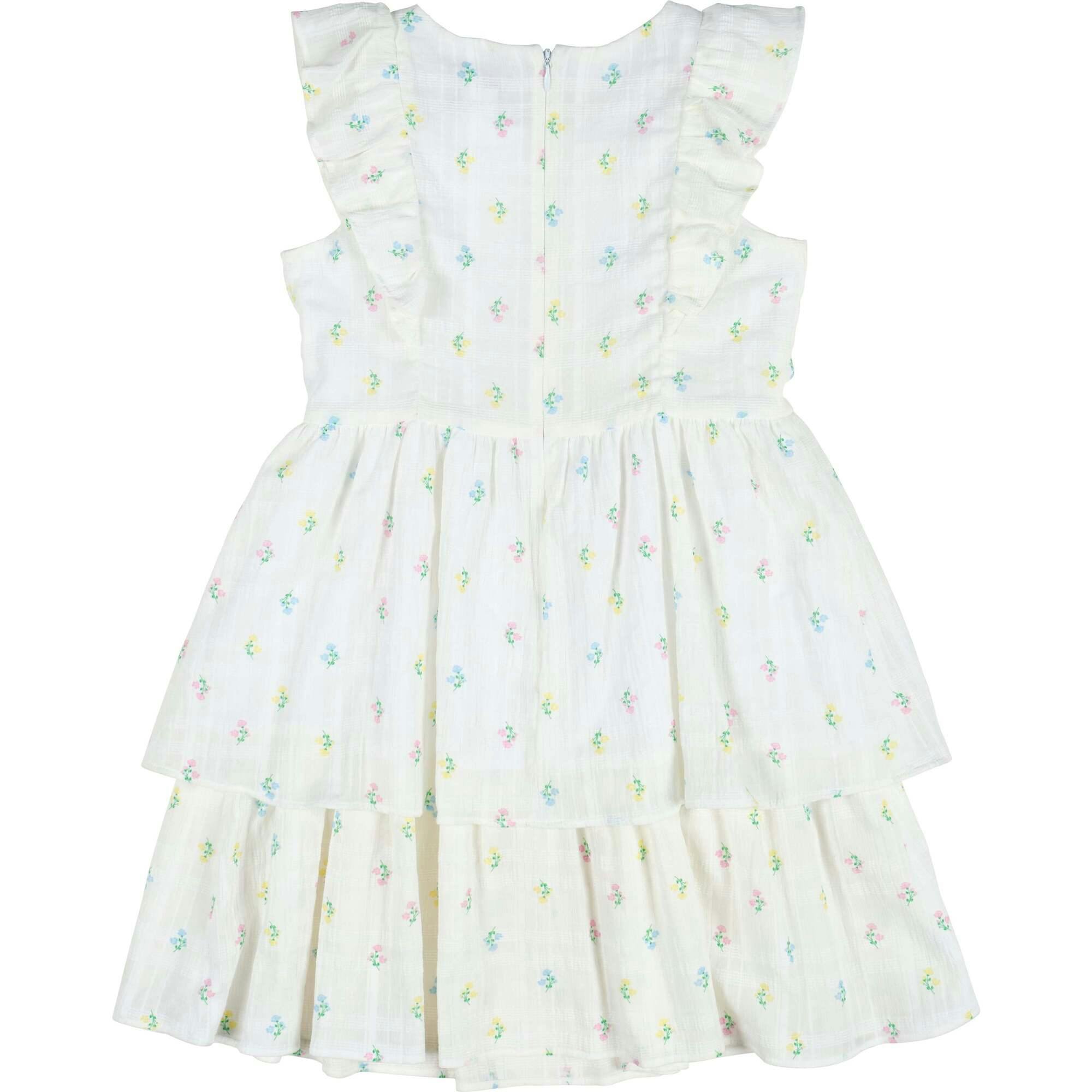 Printed Floral Dress With Ruffles