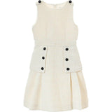 Daphne dress (ivory with gold metallic thread)