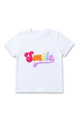 Smile Applique Short Sleeve T-Shirt