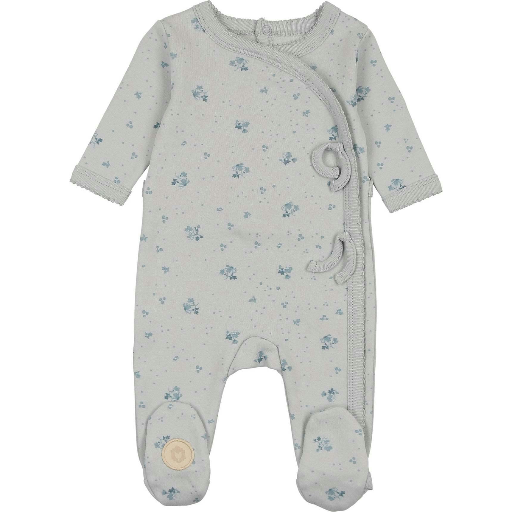 Scattered Blossoms Footie Barely Pink