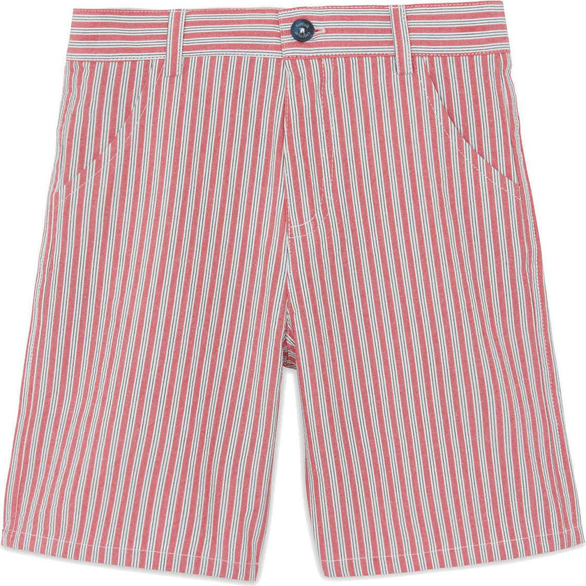 TARTINE ET CHOCOLAT Striped Cotton Shorts - Rouge