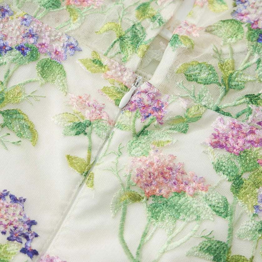 Clementine Embroidered Mini Dress