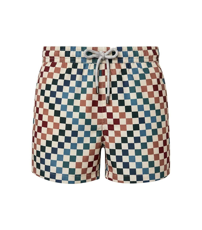 boy swim shorts checkers