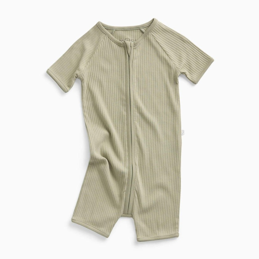 Ribbed Zip Summer Pajamas