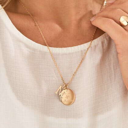 Personalized Alphabet Necklace, 14k Gold Plated