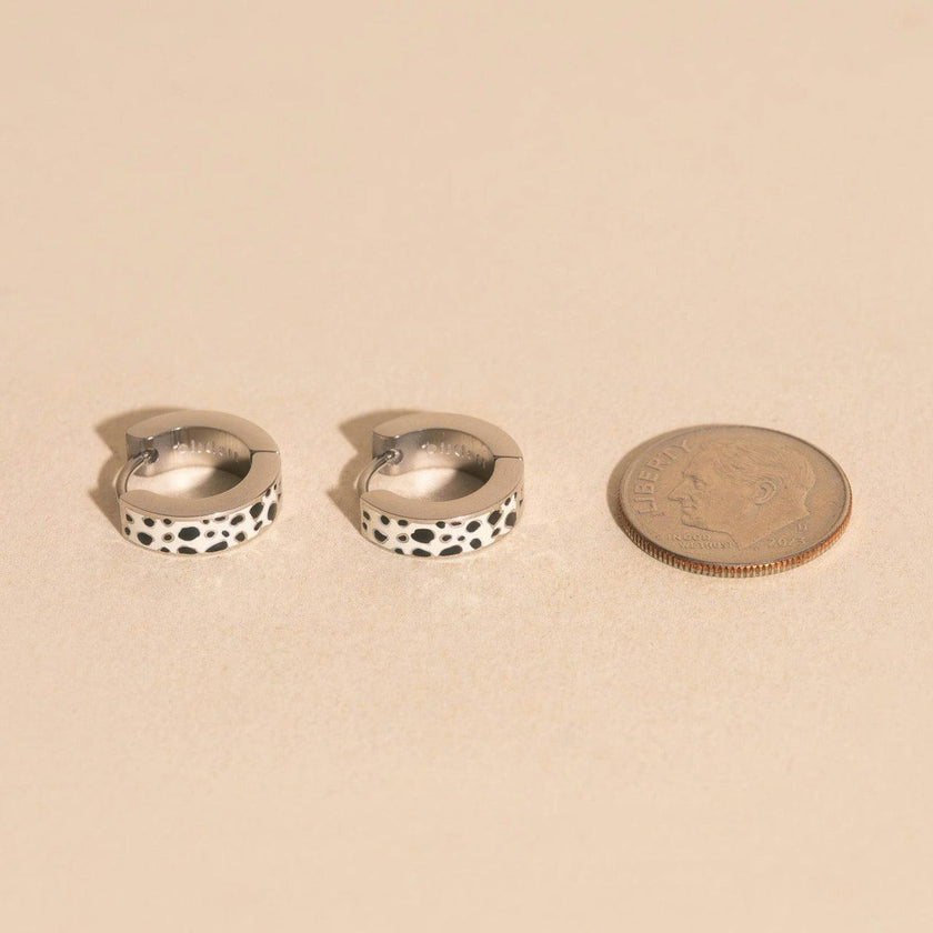 Leopard Chunky Huggie Hoop Earrings