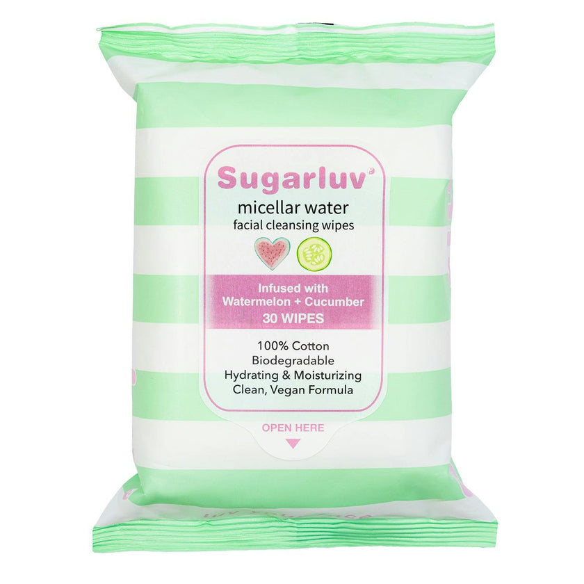 Watermelon + Cucumber Micellar Water Wipes and Mint Star Acne Patches Duo