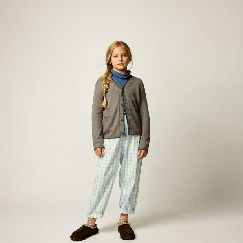 Friday Pant in Sky Plaid