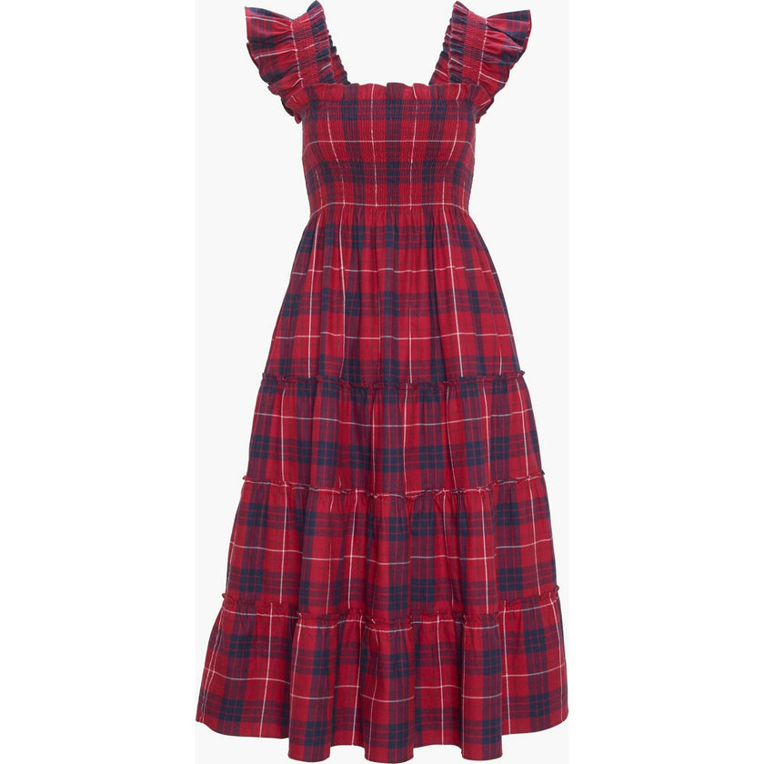 The Ellie Nap Dress - Cherry Tartan