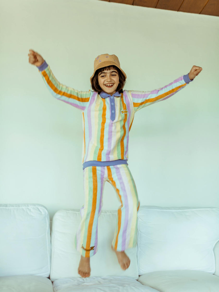 children's terry sweatshirt - sunset stripes