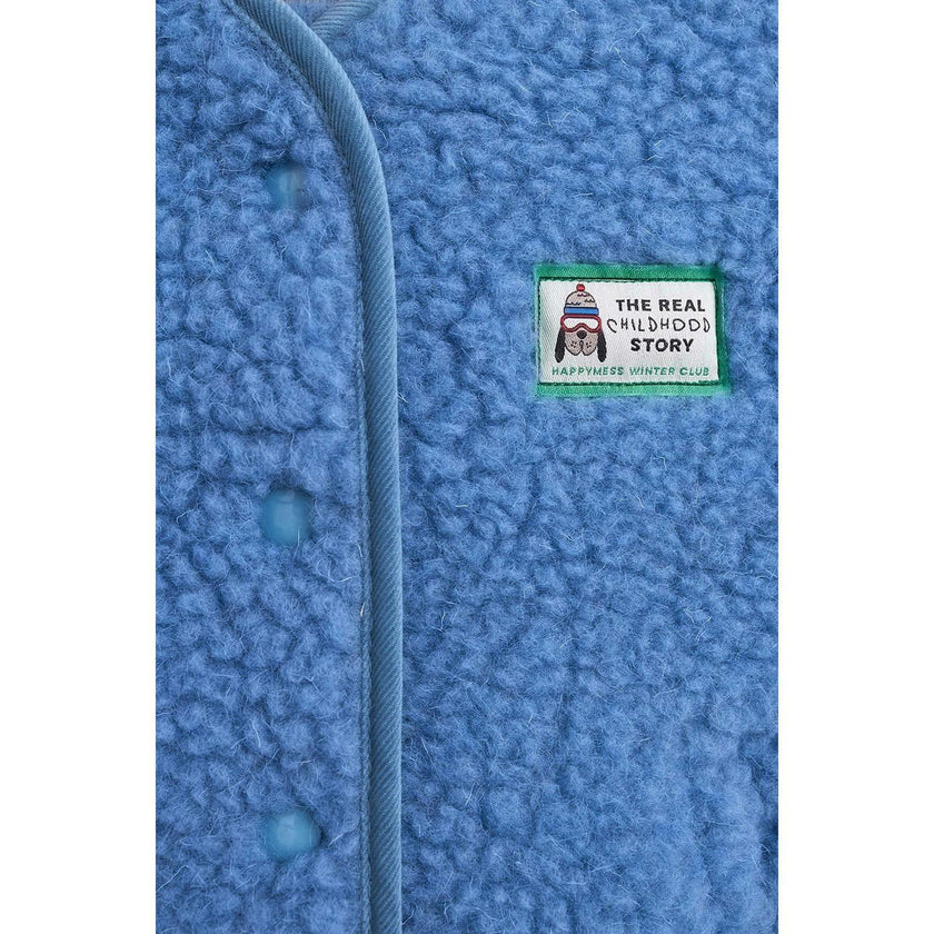 children's merino wool vest - ice blue