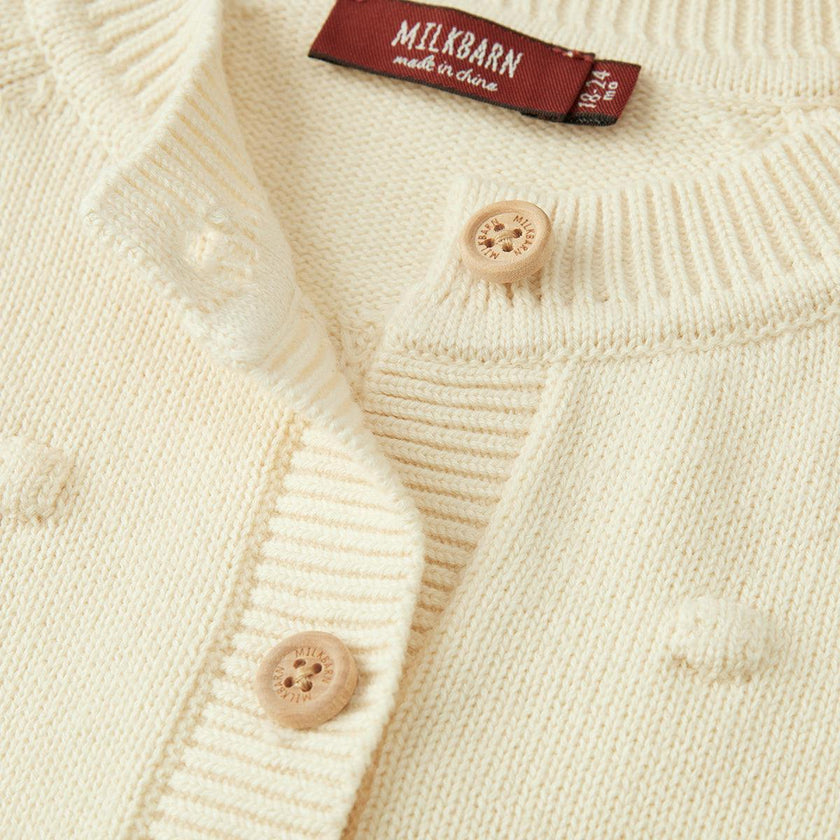 Snow Knit Popcorn Cardigan