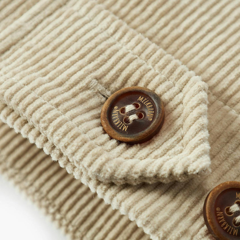Beige Corduroy Pocket Pants