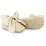Lonny Chiffon Bow Small Wavy Edge Leather Shoes