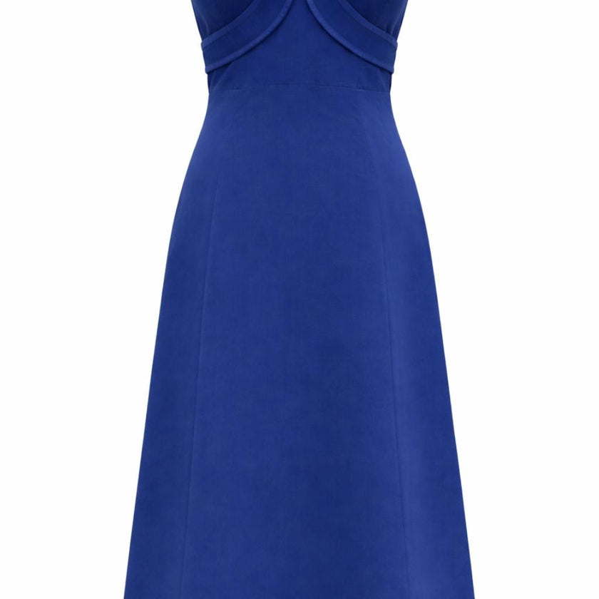 Hayden Royal Blue Strapless Midi Dress