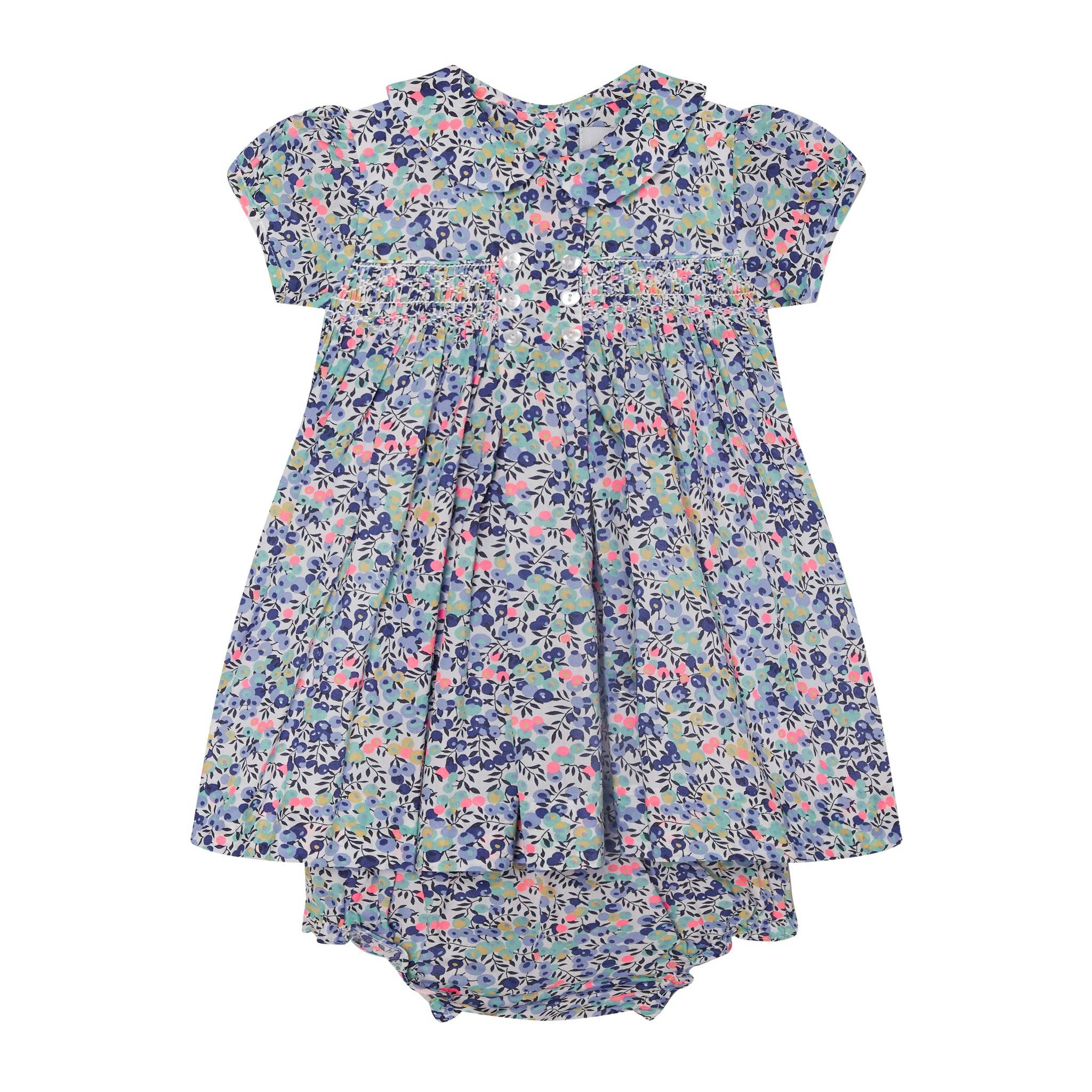 Made With Liberty Fabric Smocked Baby Dress Klee