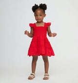 The Tiny Ellie Nap Dress - Cherry Trellis Broderie