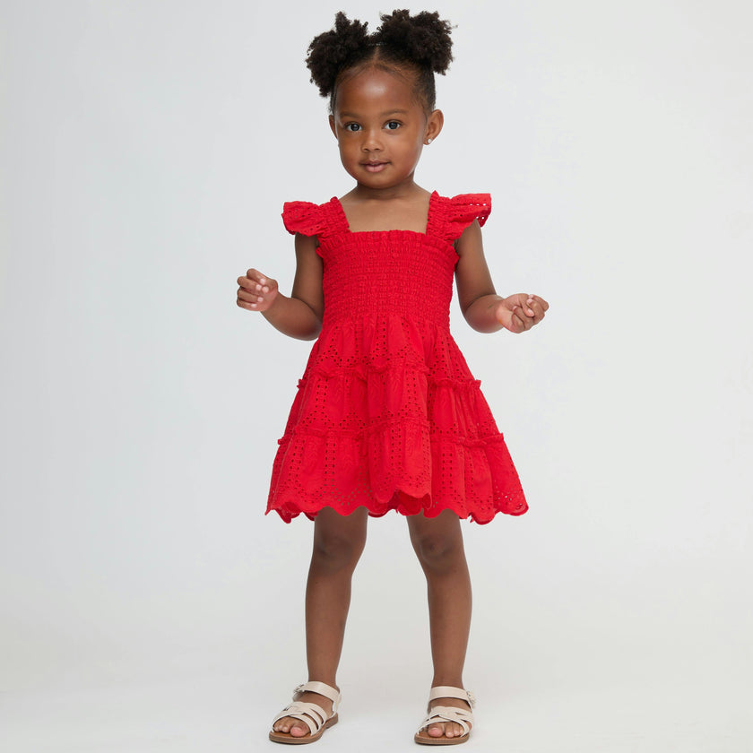 The Baby Ellie Nap Dress - Cherry Trellis Broderie