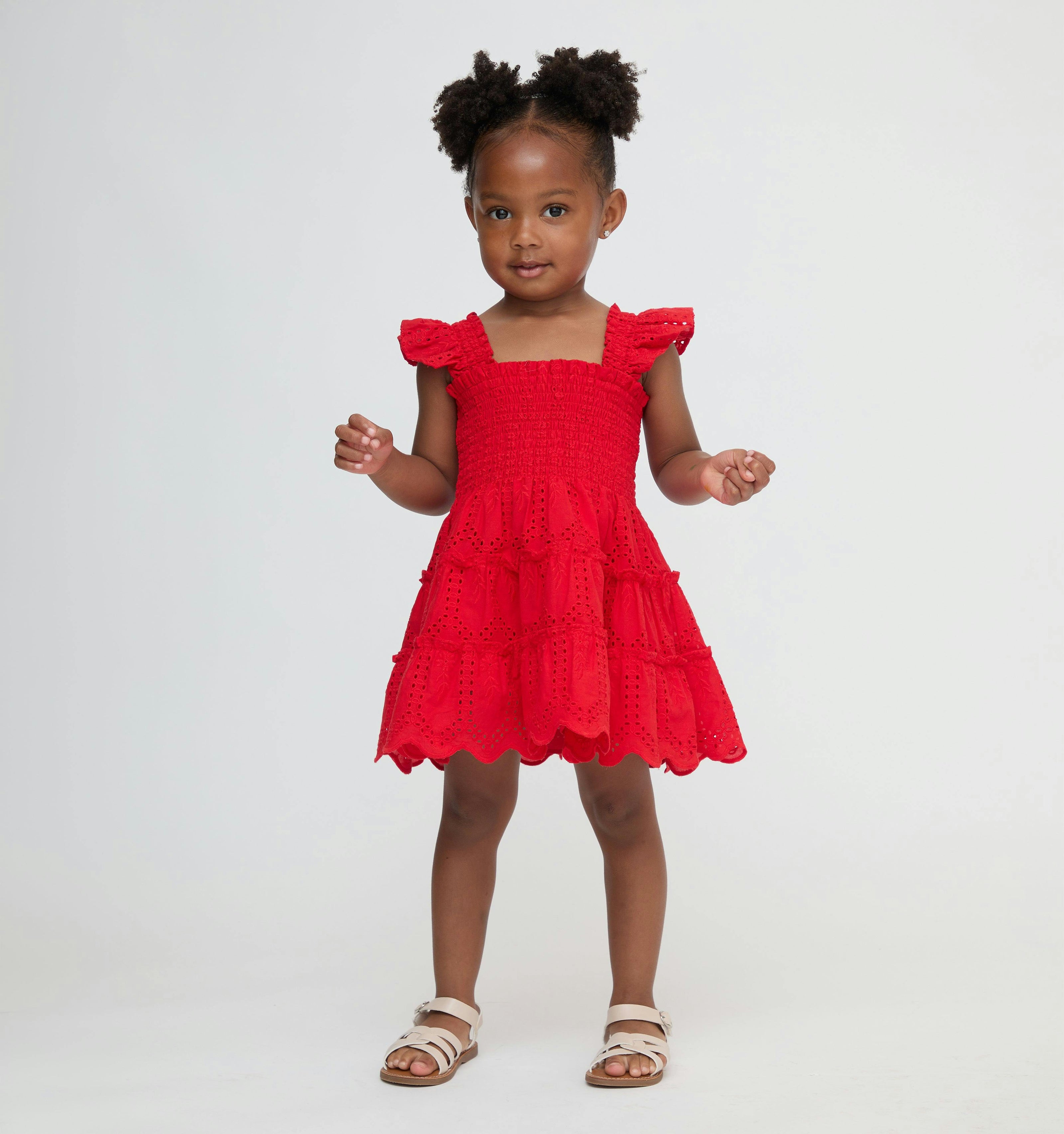 The Baby Ellie Nap Dress - Cherry Trellis Broderie