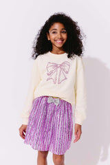Shimmer Bow Sweatshirt