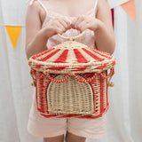 Circus Tent - Basket / Red & Straw