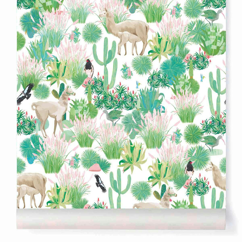 Papier peint PAMPICHULLA coloris Rose