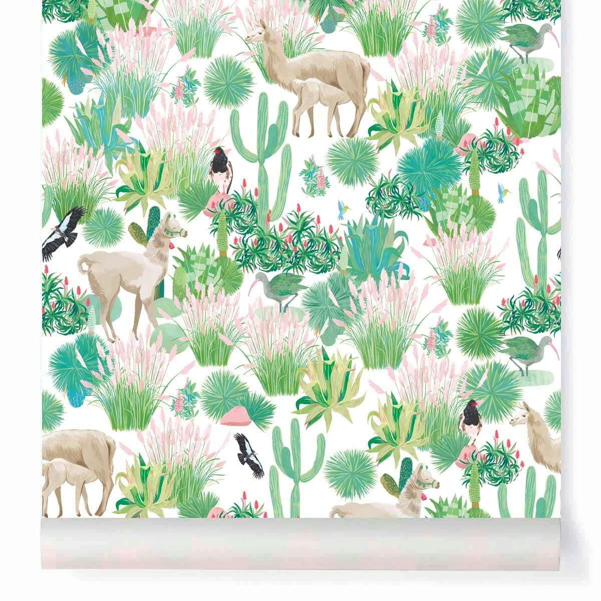 Papier peint PAMPICHULLA coloris Rose