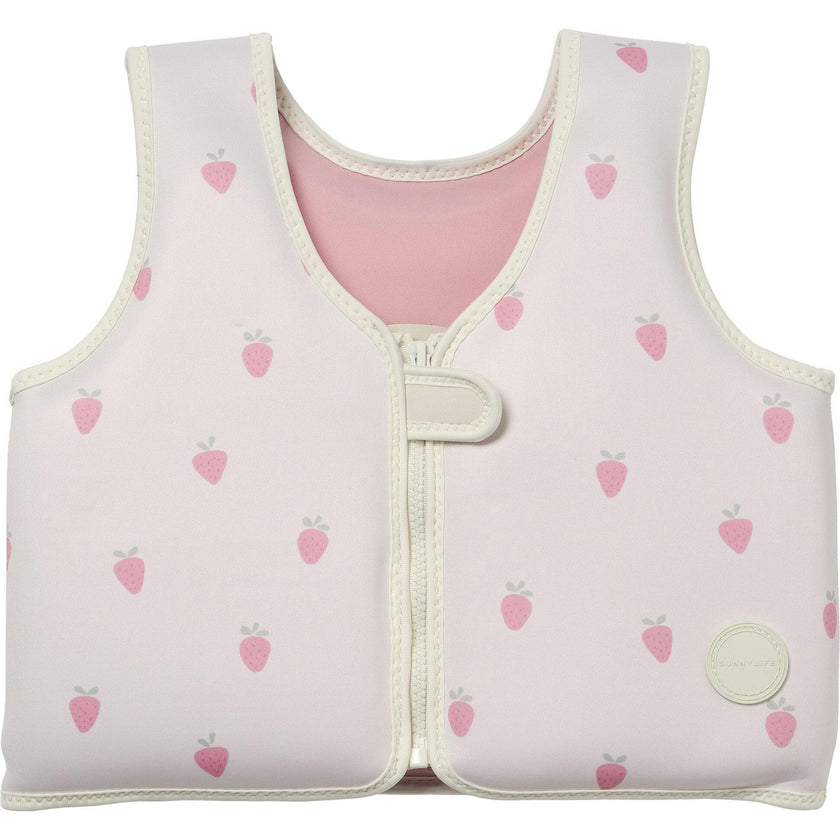 Kids Swim Vest: -6Y - Strawberry Sunshine