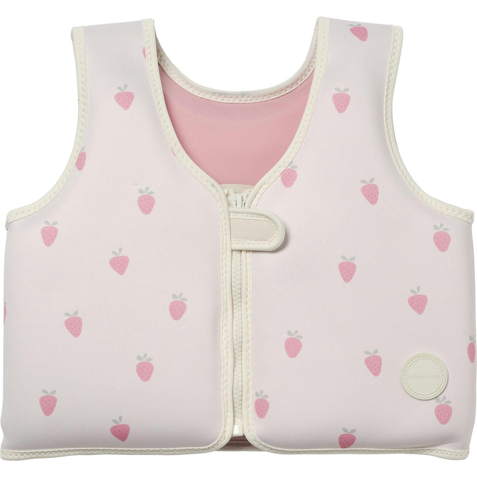 Kids Swim Vest: -6Y - Strawberry Sunshine