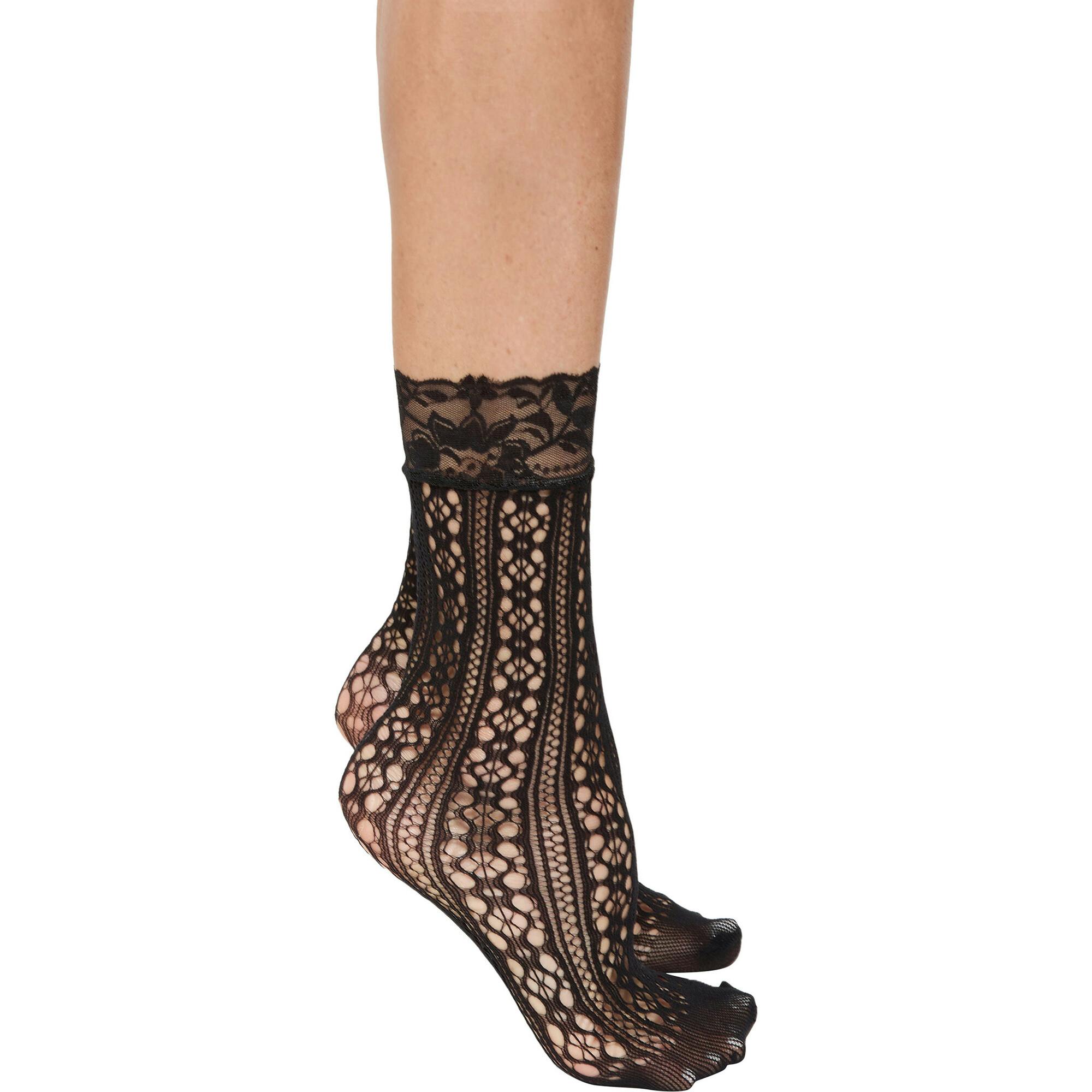 Women's Alexia Fishnet Lace Cuff Socks