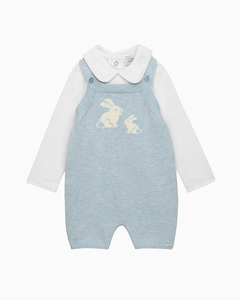 Baby Bunny Romper Set in Blue