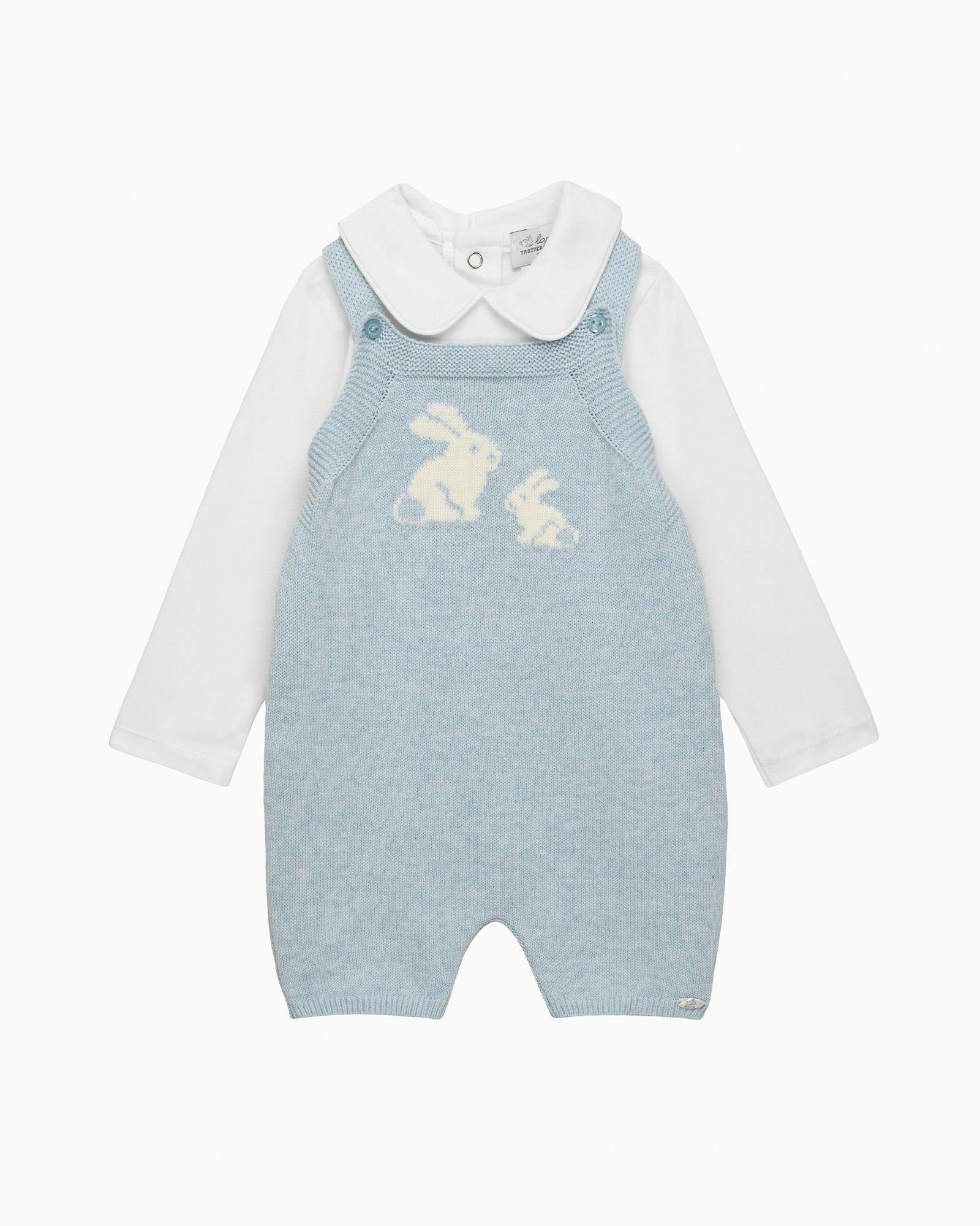 Baby Bunny Romper Set in Blue