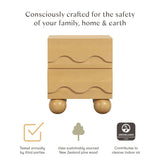 Lido Wave Assembled Nightstand in Honey