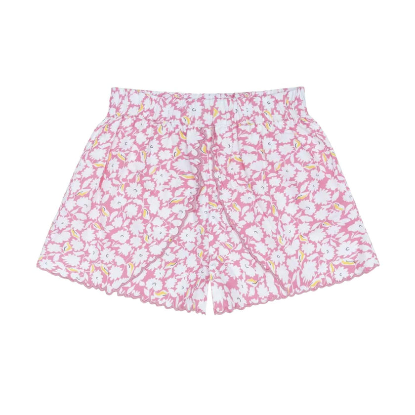 girls blush bloom scalloped short