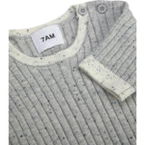 Ribbed Knit Short Sleeve Retro Top