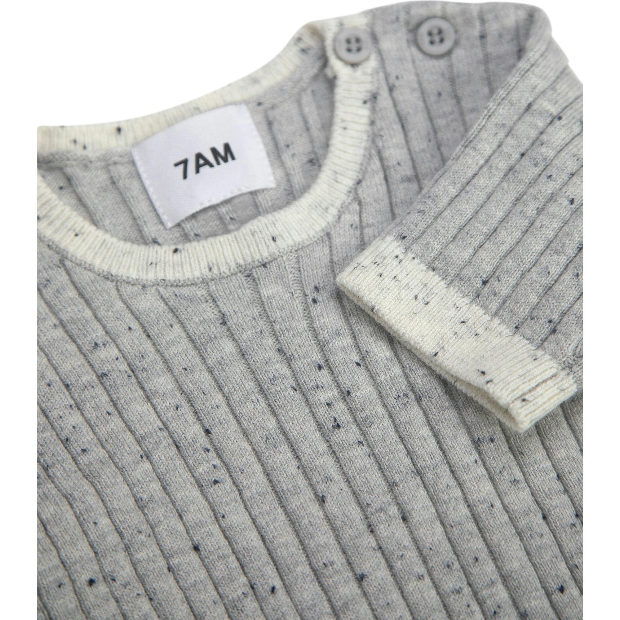 Ribbed Knit Short Sleeve Retro Top