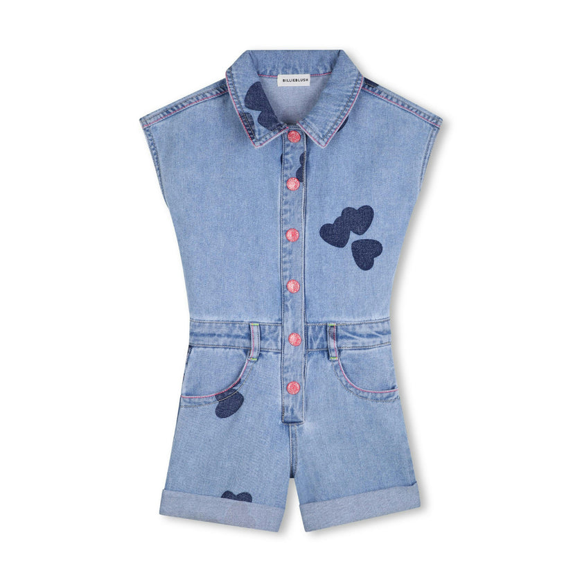 Light Blue Denim Kids’ Romper