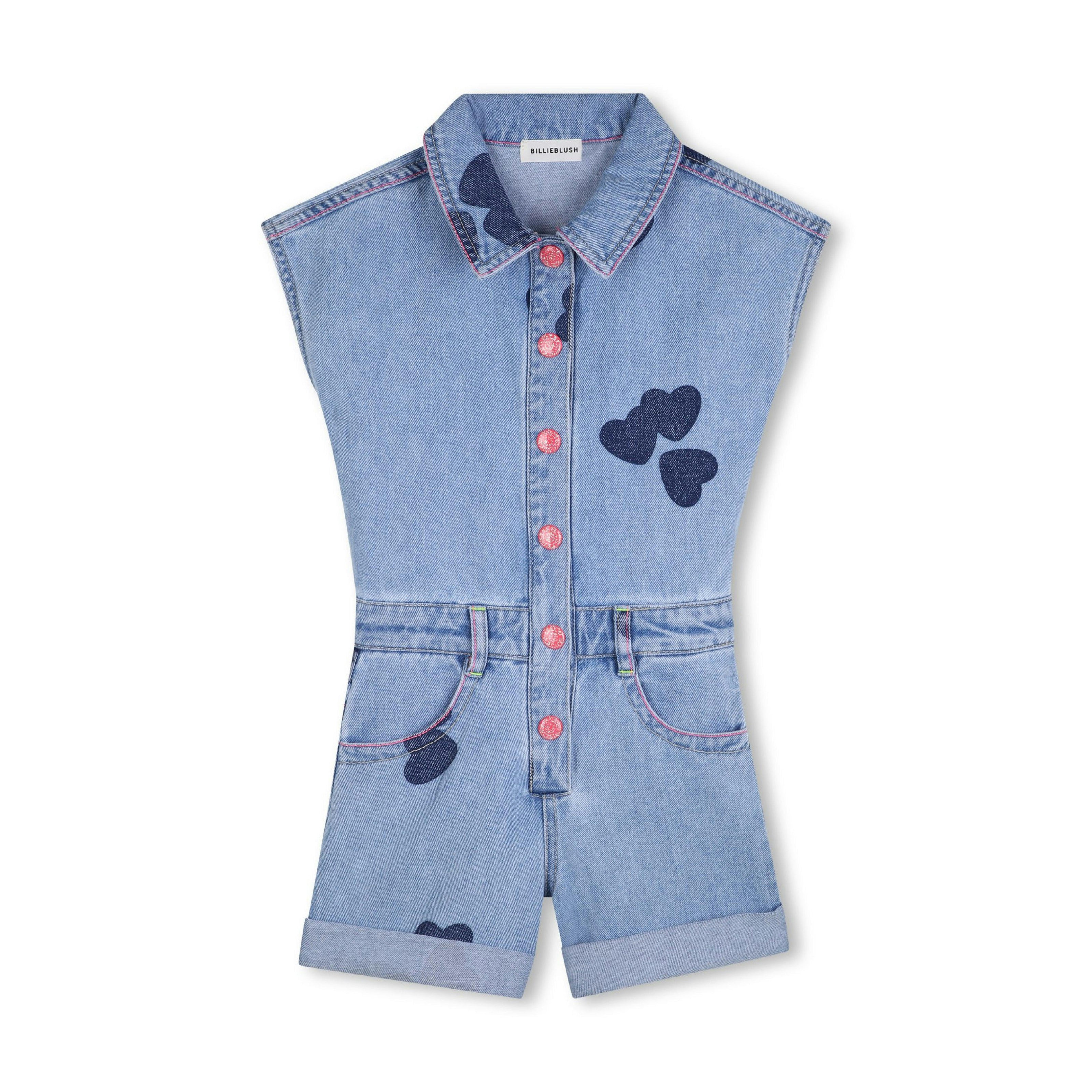 Light Blue Denim Kids’ Romper
